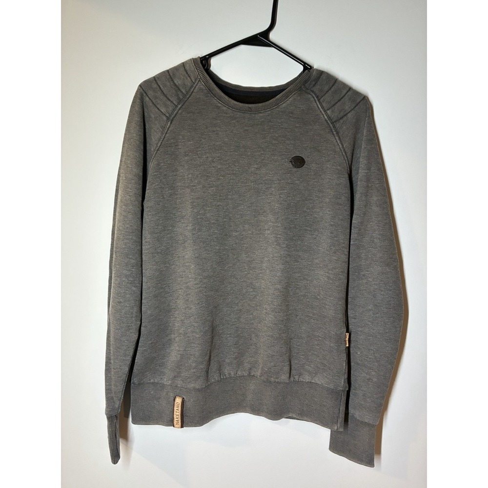 Naketano Sweatshirt Womens Large Faded Brown‎ Quilted Poets Choice Pullover L